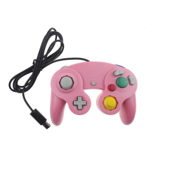 Gamecube-peliohjain, 2 kpl klassisia peliohjaimia värinätoiminnolla ja joystickillä Pink