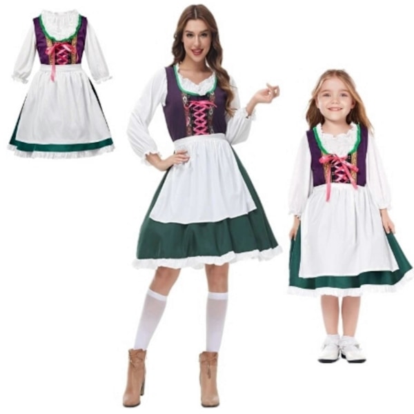 Tytöt Naiset Oktoberfest Dirndl Saksalainen Baijeri Olutjuhlat Tyttö Asu Halloween Olutpiika Puku Hieno Puku, 100% Uusi XS