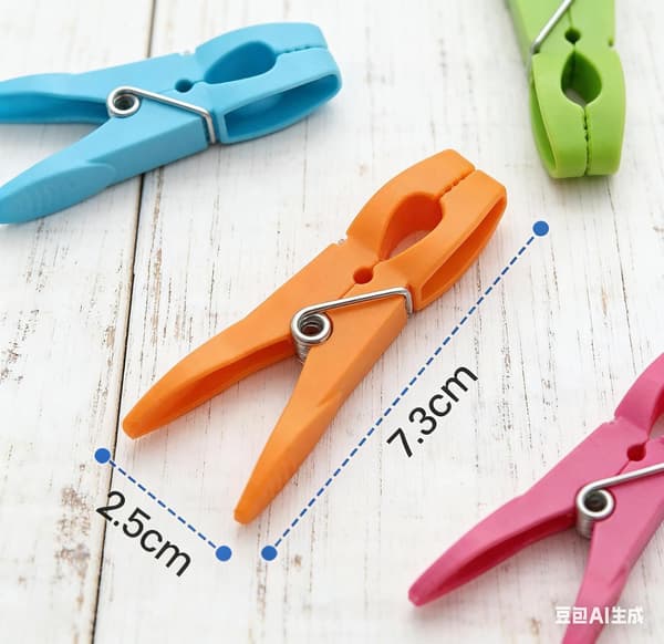 48 Plastic Clothespins, Strong Laundry Clips for Clothesline, Beach Towels, Pool Chairs, 4 Colors
