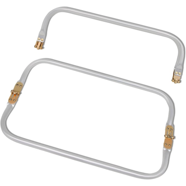 2 pcs Metal Purse Frame U-shaped Bag Handle Inner Lock