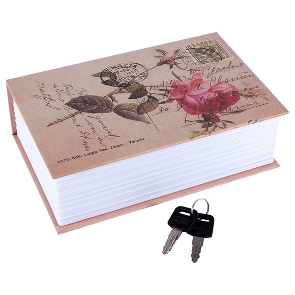 Rose Diary Secret Security Box Lås Kassaskåp för Pengar Kontanter Smycken