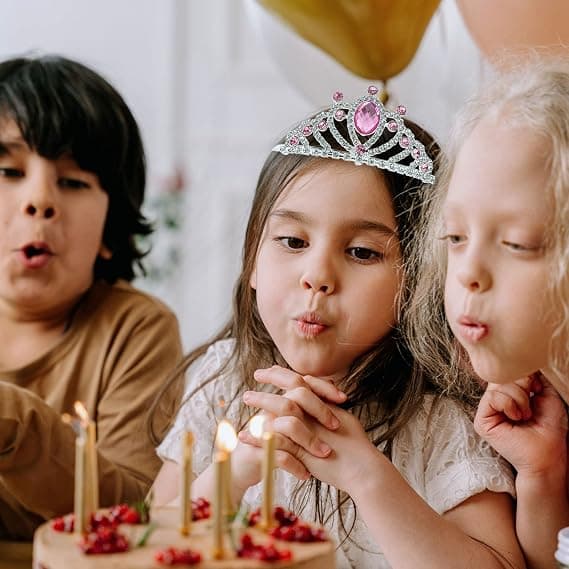 3 stk Jenter Tiaraer Rhinestone Tiara Krystall Pannebånd Prinsesse Kronprinsesse
