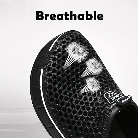 Unisex Clogs Sko Casual Hjemmesko Hurtigtørrende Sandaler Sort Black 41