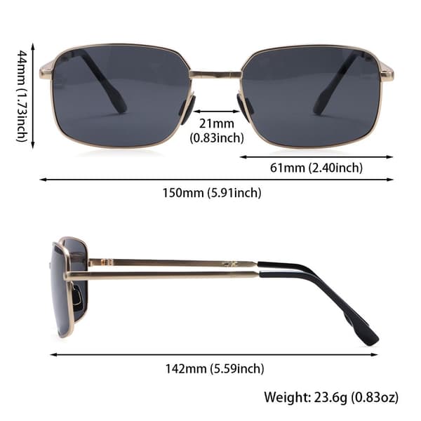 Foldable Polarized Sunglasses, Square Photochromic Driving Glasses