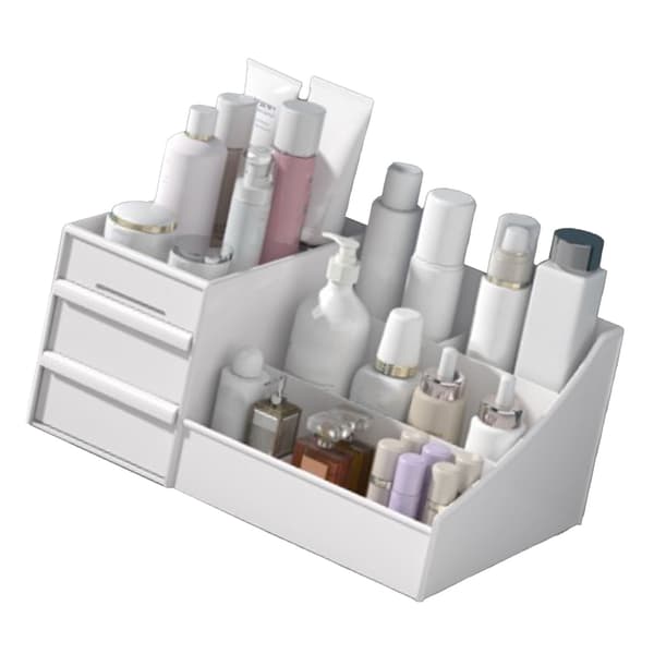 Large Makeup Storage with Drawers for Dressing Table Cosmetic Storage White