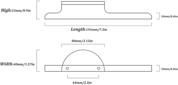 2 stk. køkkengreb 64 mm cc guld skabsgreb