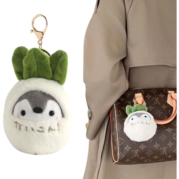 Kawaii Plysch Penguin hänge Söt nyckelring, handväska Ryggsäck Berlocker Tillbehör Nyckelring för kvinnor eller flickor Väskor