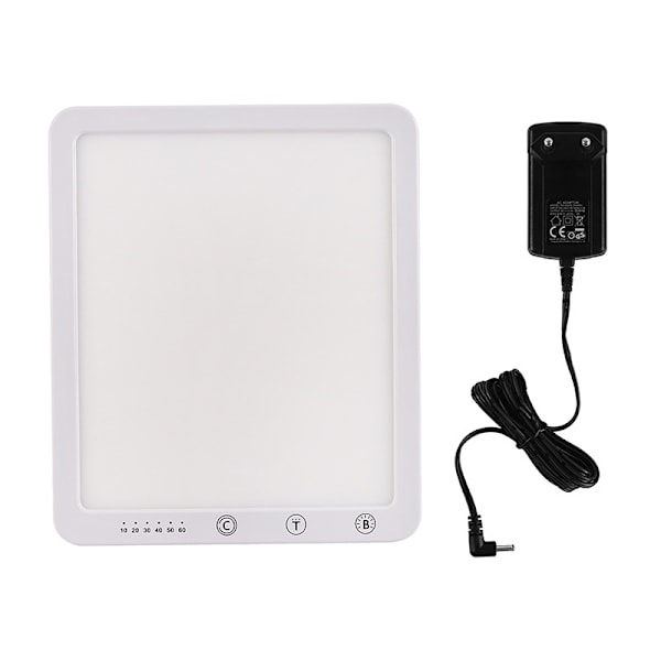 Lampa 15000LUX, UV-fri, dagsljus, 3 färgtemperaturer, 5 ljusstyrkenivåer och 6 timers, minnesfunktion, 180° justerbart fällbart stativ