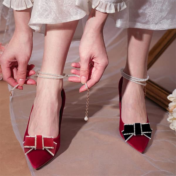 Classic Decorative Shoe Clips Square Bow Heels Accessories Rhine