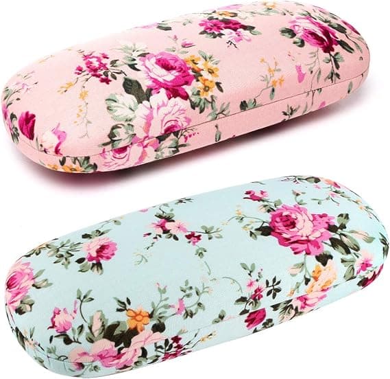2-pack glasögonfodral med hårt skal för män, kvinnor, barn – B