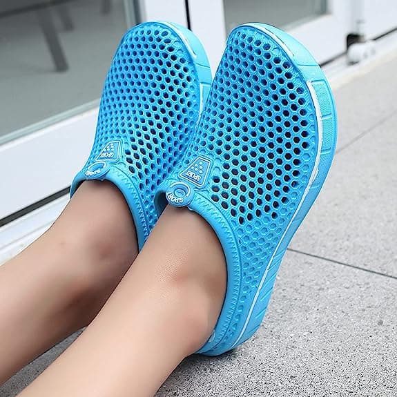 Unisex Clogs Sko Casual Hjemmesko Hurtigtørrende sandaler Lyseblå Light blue 45