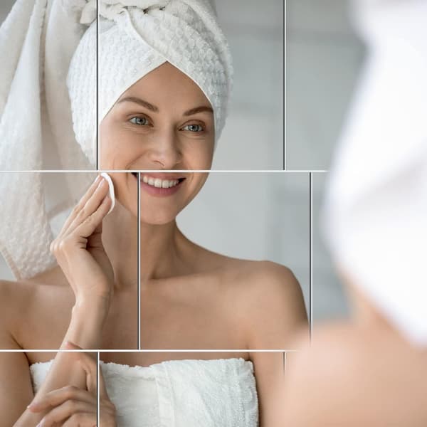 Self-Adhesive Acrylic Mirror, Flexible Plastic Mirror Tiles Wall Decals 15*15CM