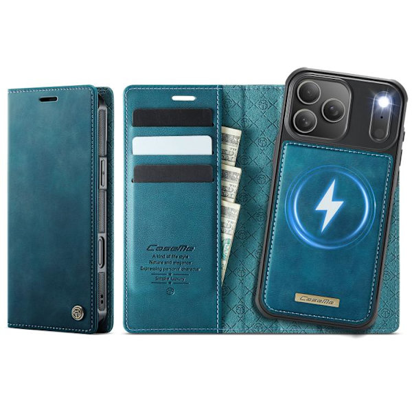 iPhone 17 Pro Case Leather Case with MagSafe and RFID Blocking, Detachable Wallet