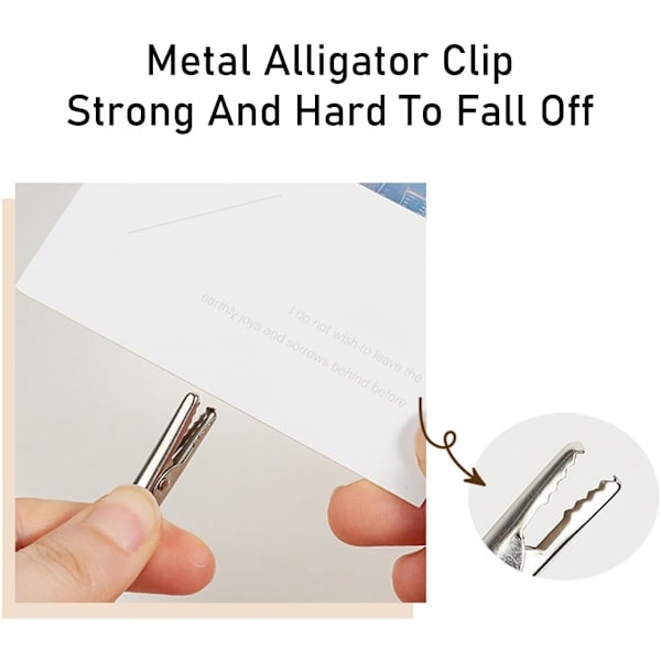10 stk Memo- og Meldingklippholder, Vertikale Notater / Fotoholder med Alligator-klipp og Furu-base for Kontor / Bryllup / Fest /