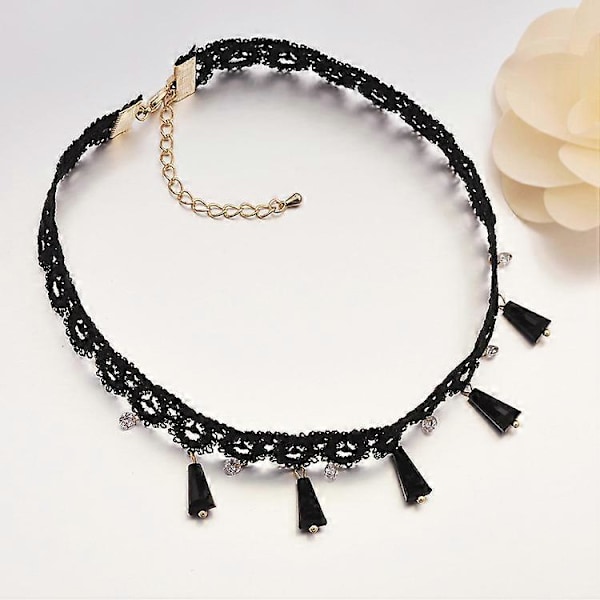 Gotisk Spets Choker Halsband Tatuering Spets Choker Krage Punk Spets Halsband Retro Svart Choker Steampunk Vampyr Choker