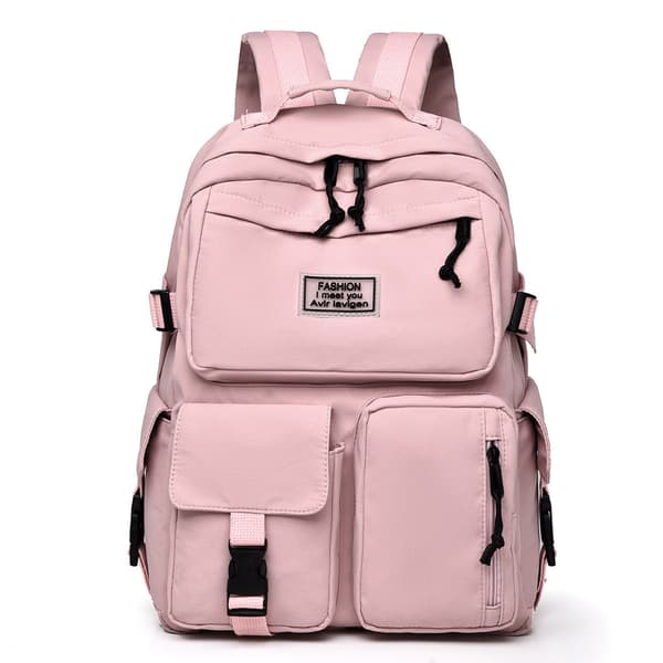 School bags for girls Large Capacity Backpack College Multi-Pocket Backpack Waterproof School Backpack Pink