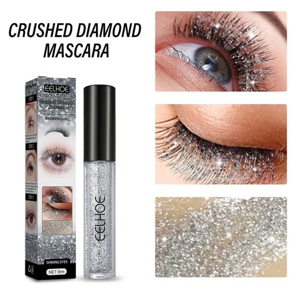 Glittering Diamond Mascara - Quick-Drying, Smudge-Proof Formula for All-Day Wear