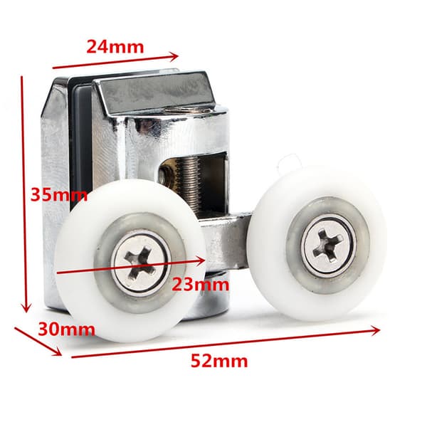 Dusjdørrull Dusj Skyvedørrull 23mm Erstatning B