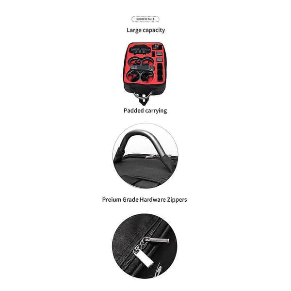 For DJI Avata 2 Backpack UAV Storage Bag for DJI Avata 2 Remote Control Storage Case Svart