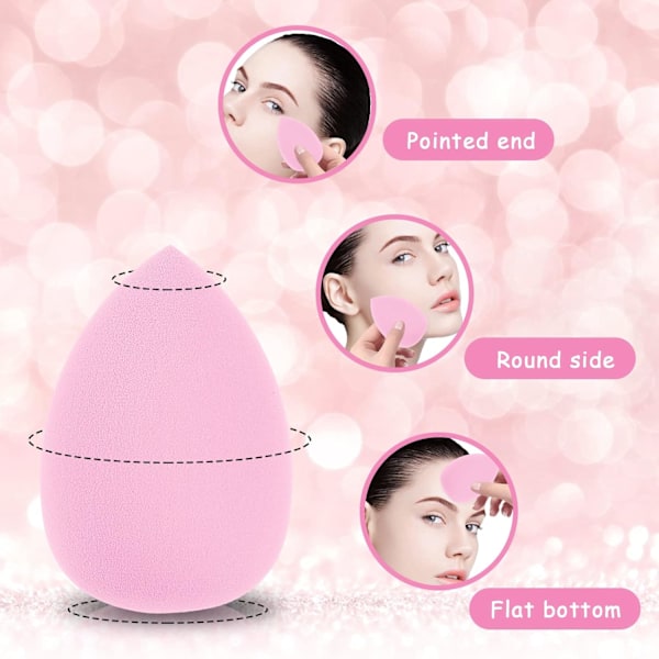 12 stk. Makeup Svampe, Professionel Makeup Svampe Blender, Sæt, Foundation, Blending, Beauty Svamp, Blød Setting, Ansigts Puder (Multifarvet) Bevel cut