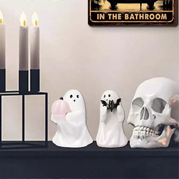 Halloween Resin Spöke Halloween Dekorativ Figur, Pumpa Stil