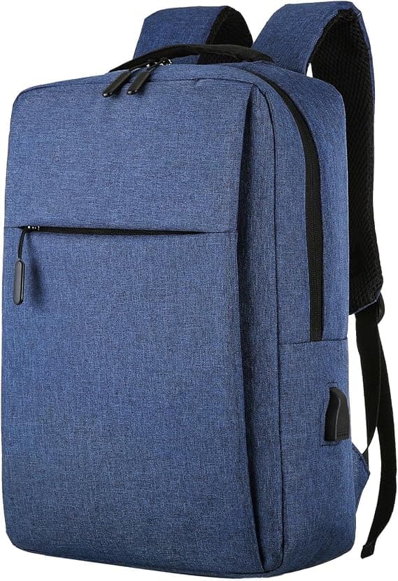 Functional Computer Bag for Men with USB Flash Drive, Simple Backpack, Travel Backpack, School Bag, Artist Backpack