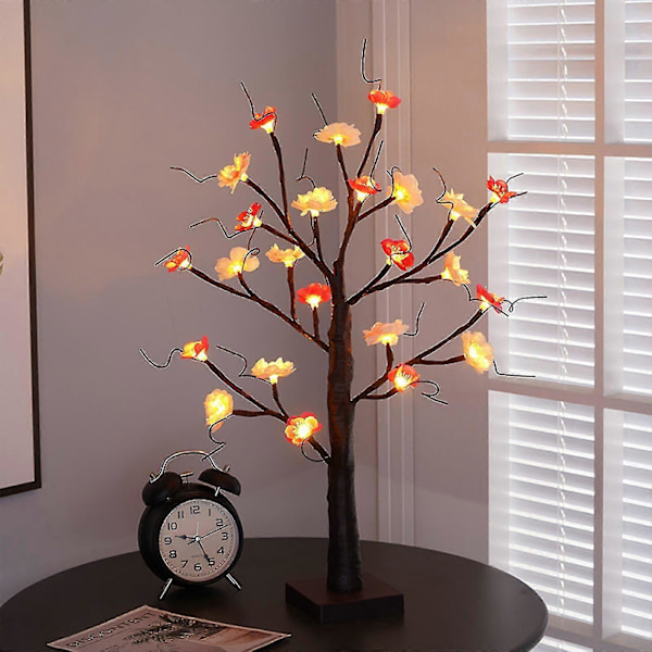 Dekorativ Blomträd Ljusbordlampa Kreativ Semester Sovrum Inomhus Barnpresent Ledlampor