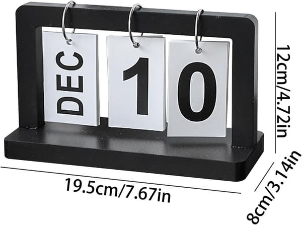 Træ Evigheds Skrivebordskalender Stående Stor Display Bryllup Daglig Stående