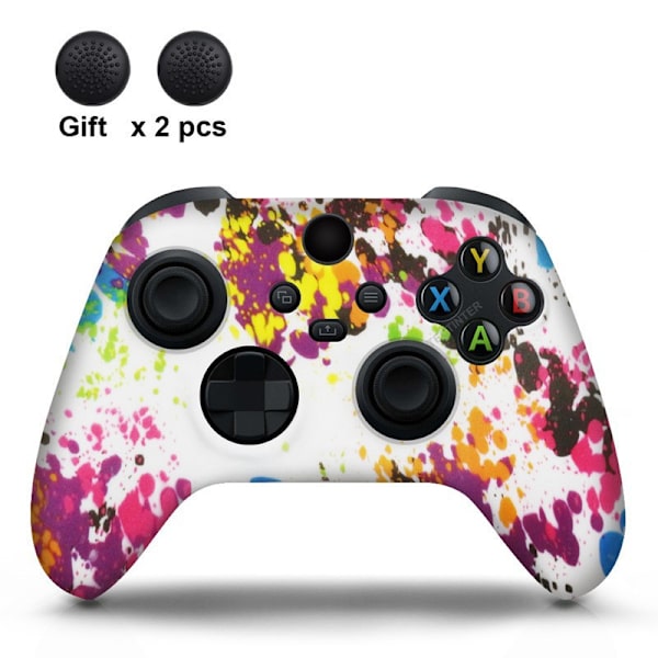 Xbox Series-kontroll Silikonöverdrag Series S/X-kontroll Skyddande överdrag med knapplock Rainbow