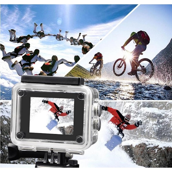 Opgraderet 2,0\" HD 1080P Sportskamera Action Camcorder DV Kamera Go Car Cam Pro gul