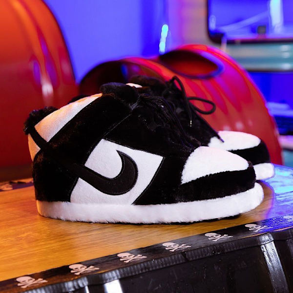 Aj Bomullstofflor, vinter inomhus utomhus tofflor Black and white 35-44