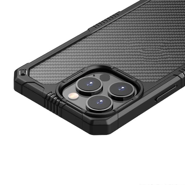 Stødsikkert kulfibertelefoncover til iPhone 14 Pro Max