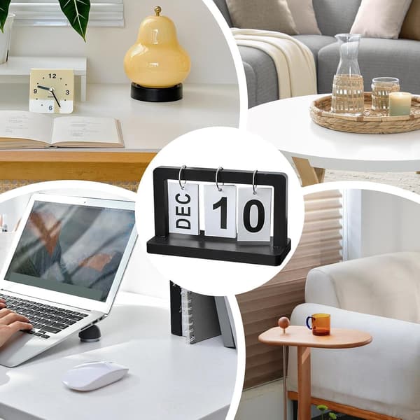 Træ Evigheds Skrivebordskalender Stående Stor Display Bryllup Daglig Stående