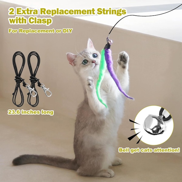 Kattleksak set katttråk katt och mus interaktiv plyschmus ljudleksak katttillbehör Set 53