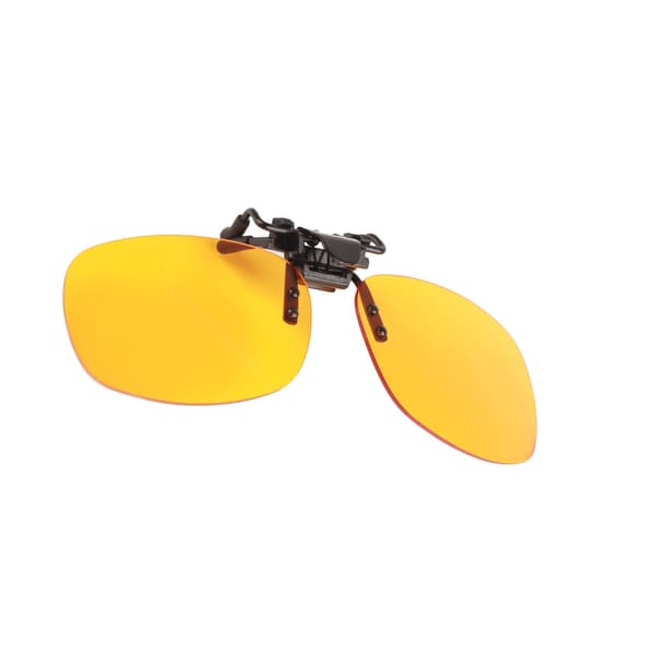 Clip-on Blue Light Blocking Glasses UV Protection Rimless 180 Degree Vertical Flip Orange Rectangle