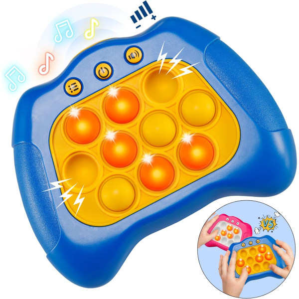 Mörkblå Pop Pro Toy Fidget Barnspel Leksaker| Få den att lysa upp handhållen styrelsekonsol| Leksaker för åldrarna 3 4 5-7 år gamla flickor och pojkar Födelsedagspresenter