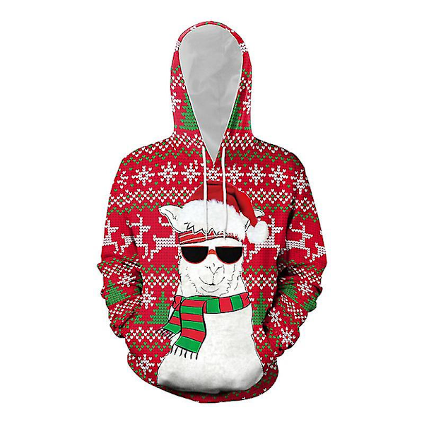 Par-Sweatshirt med 3D-tryck av jultomten - Sött par-plagg för julen