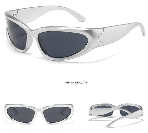 Polarisoidut urheilulasit miehille ja naisille Silver Grey