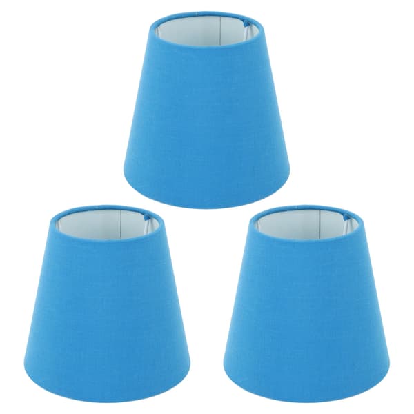 Innovative E14 Modern Fabric Lampshade Retro Blue Dust Cover for Bedroom Bedside Lamp