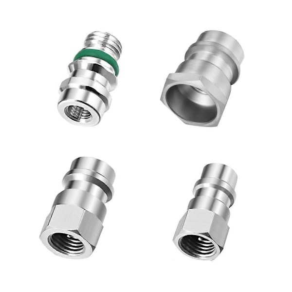 4 stk. VA-LH11 A/C R-12 til R-134a Retrofit Konverteringsadapter Fitting til 1/4 SAE Gevind Lav Høj Side Konvertering