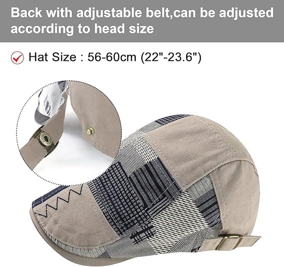 Retro PU Læder Flat Cap Herre Justerbar Efterår Vinter National Andeflap Cap Lysegrå