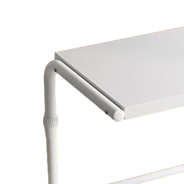 Extendable Microwave Shelf Height Adjustable Steel Kitchen Counter Organizer Home Storage White