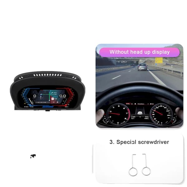Digitaalinen mittaristo, langaton yhteys, ajoneuvon valvontatoiminnot, E71 Carplay