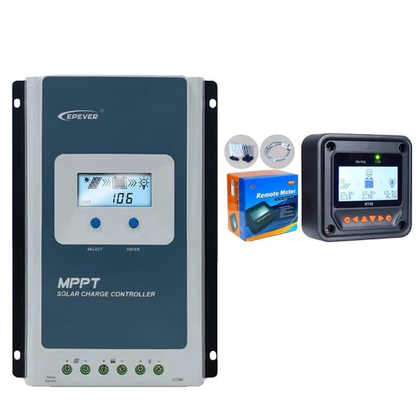 Solcellsregulator, MPPT-teknik, LCD-display, Med MT52, 20A-a