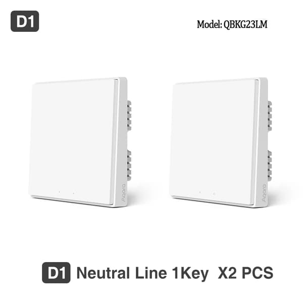 Smart Switch, Trådlös Kontroll, ZigBee Teknologi, D1 med Neutral 1 X2