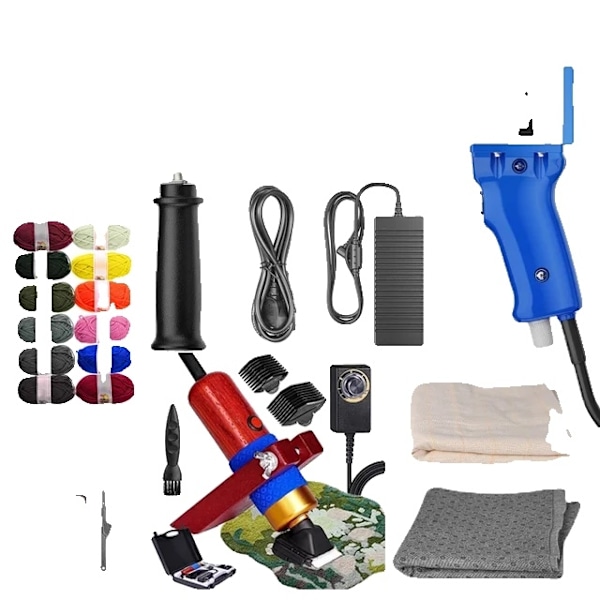 Nukkakone, 2 in 1 -sarja, sähköinen maton neulominen, EU 220 V trimmeri EU 220V with Trimmer EU 220V with Trimmer