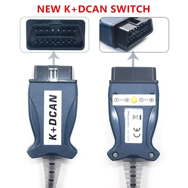 OBD-II diagnostisk kabel, FTDI chip, kompatibel med luksusbiler, Ny Blå