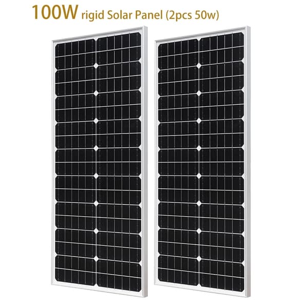 Stift solpanel 50W, Høj Effektivitet, Hærdet Glasoverflade,100W 100W 100W