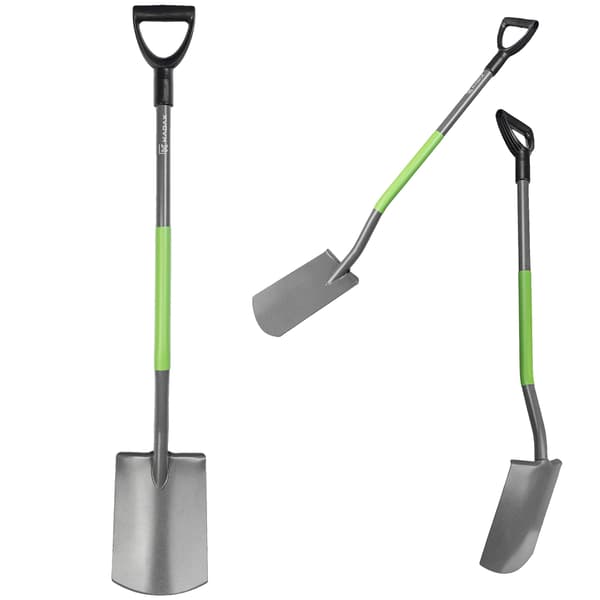 Have Spade, 120 cm Længde, Højkvalitets Stålmateriale, Ergonomisk Håndtag, Ideel til Havearbejde, Kompakt Design