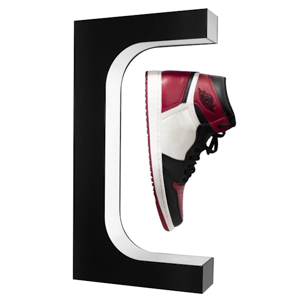 Magnetisk sneaker Display Liquid Sneaker LED -belysning 360 Roterende sort